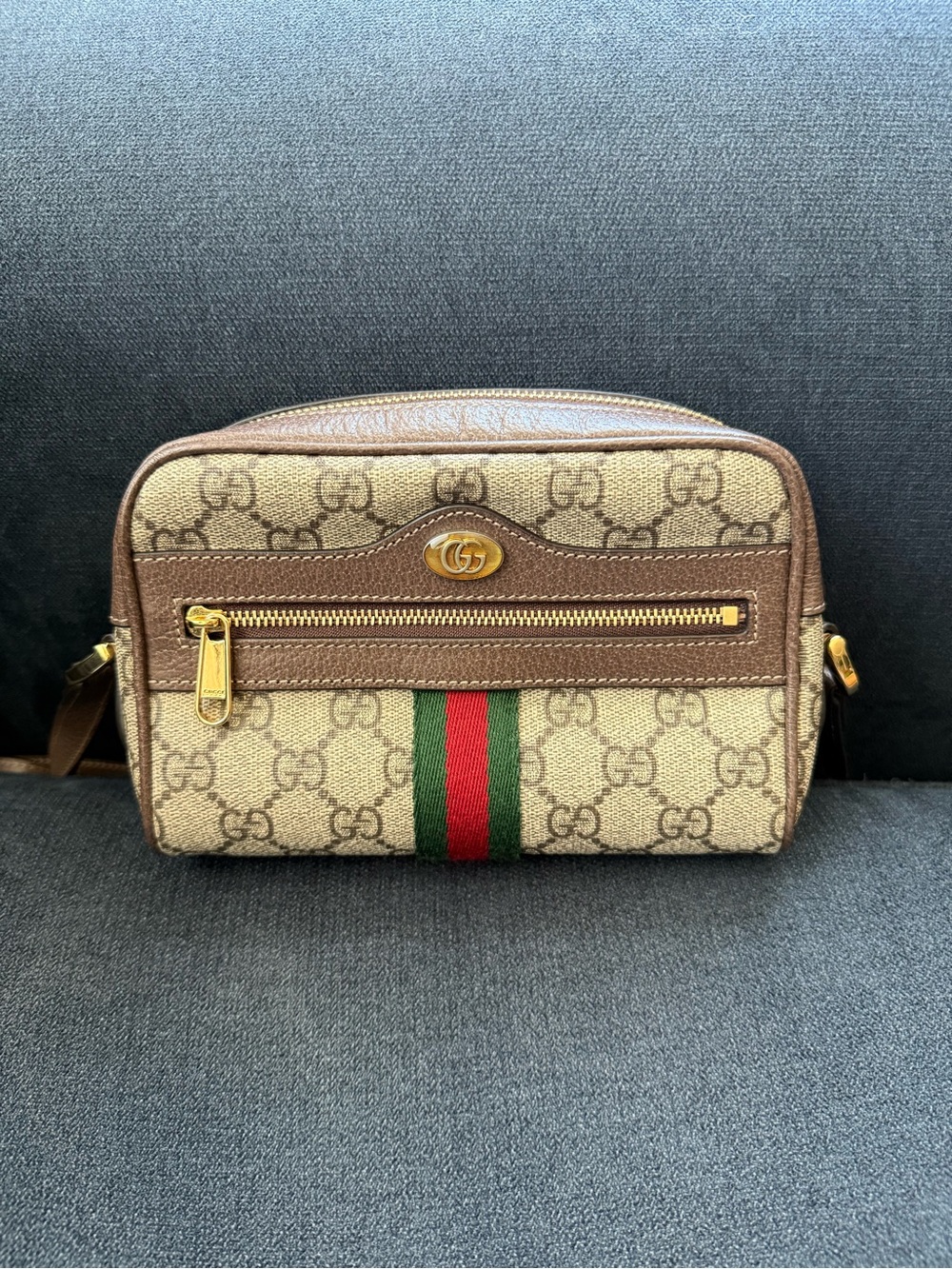 Gucci GG Ophidia Supreme Brown Mini Bag Crossbody Monogram - Picture 3 of 16